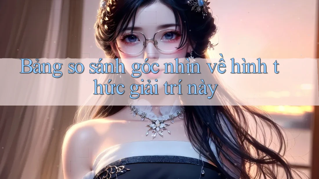 Bảng so sánh góc nhìn về hình thức giải trí này Bảng so sánh góc nhìn về hình thức giải trí này