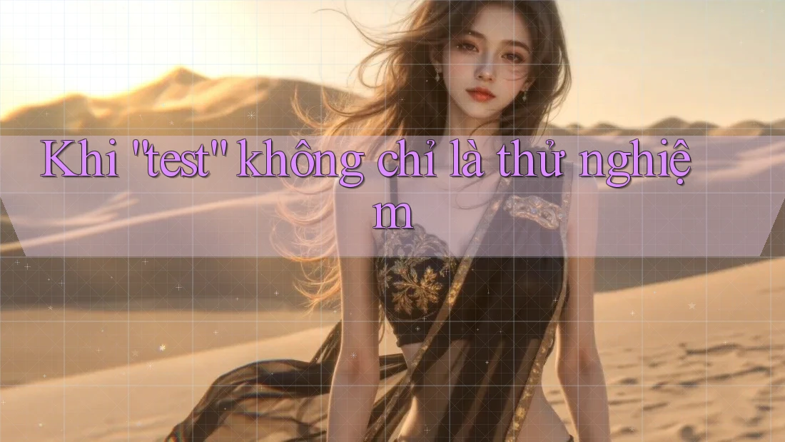 Khi “test” không chỉ là thử nghiệm