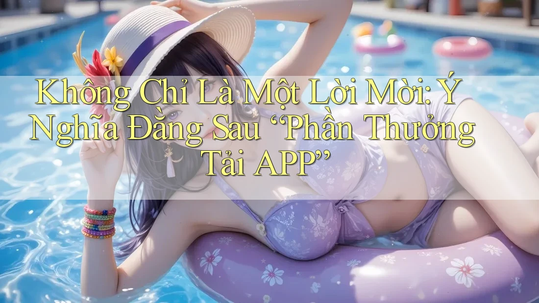 Không Chỉ Là Một Lời Mời: Ý Nghĩa Đằng Sau “Phần Thưởng Tải APP” Không Chỉ Là Một Lời Mời: Ý Nghĩa Đằng Sau “Phần Thưởng Tải APP”
