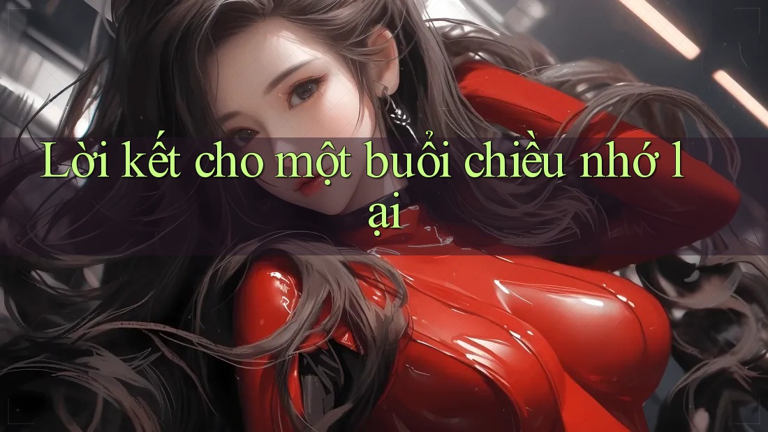 Lời kết cho một buổi chiều nhớ lại Lời kết cho một buổi chiều nhớ lại