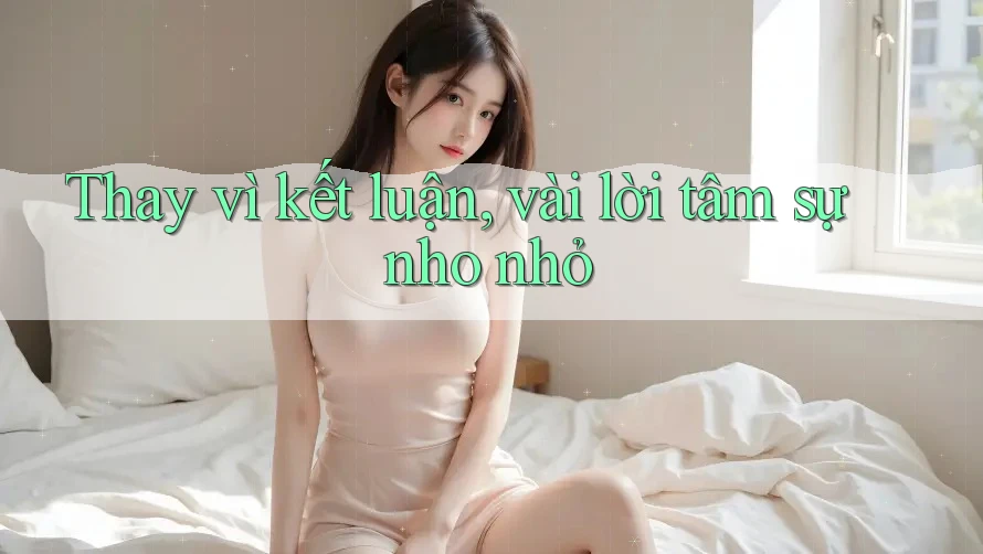 Thay vì kết luận, vài lời tâm sự nho nhỏ
