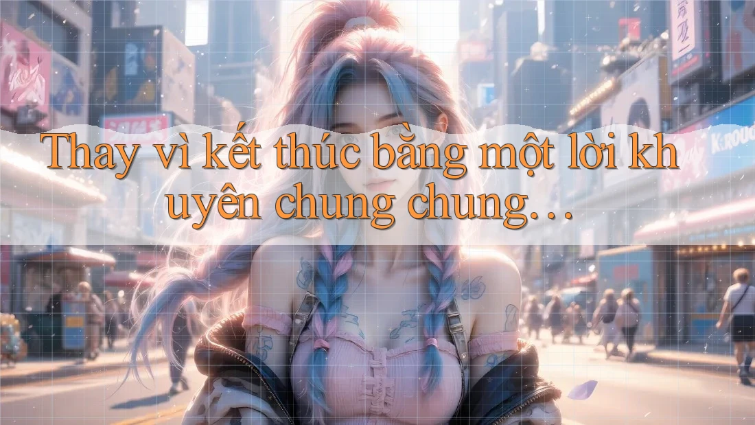 Thay vì kết thúc bằng một lời khuyên chung chung… Thay vì kết thúc bằng một lời khuyên chung chung…